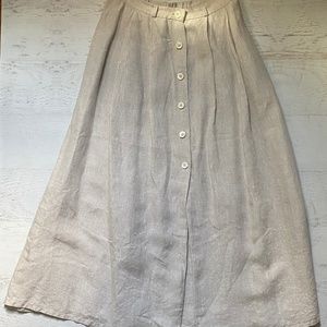 Beautiful long, neutral color linen skirt
